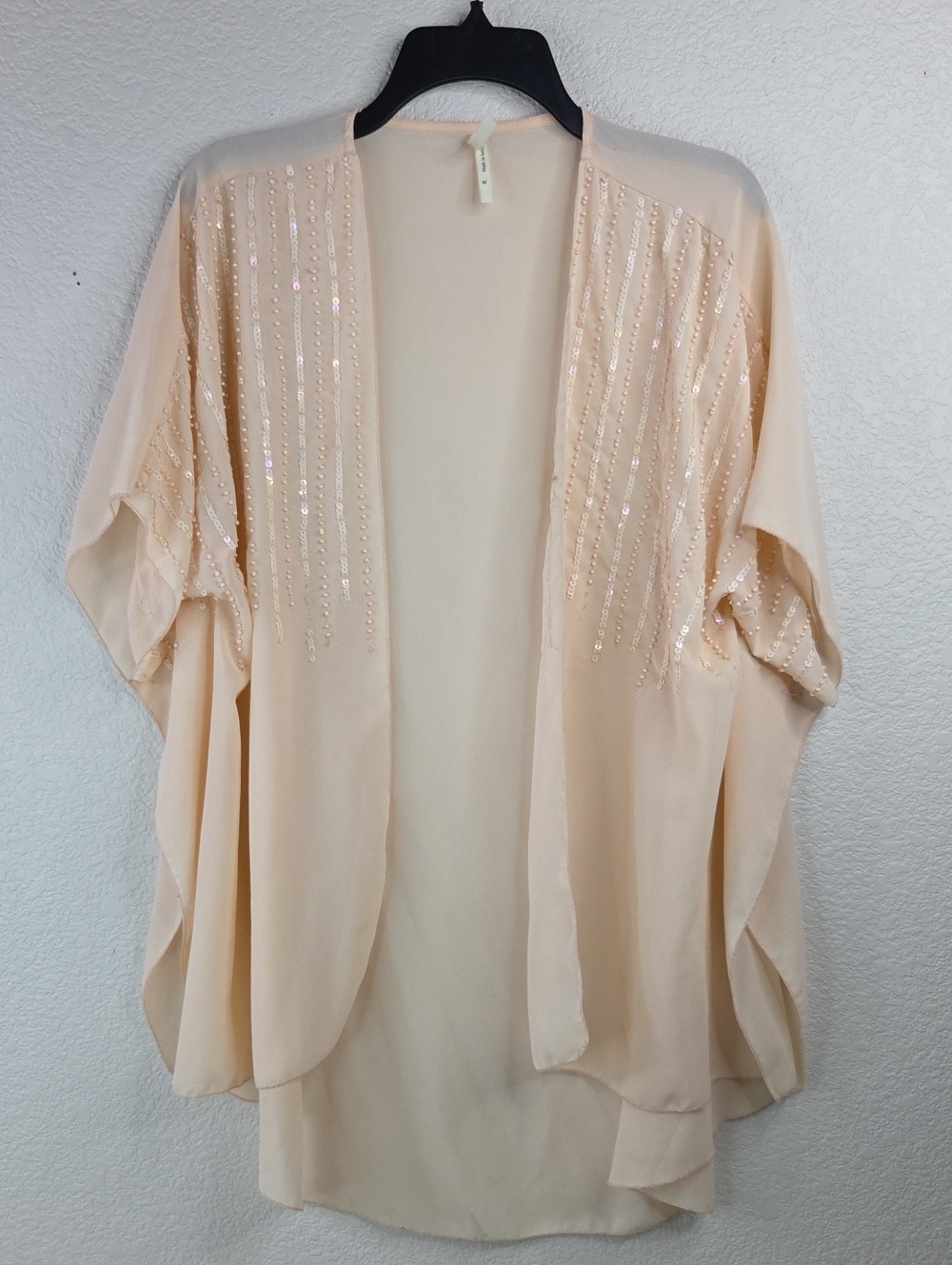 Truth Cream Sequin-Embellished Open Cardigan